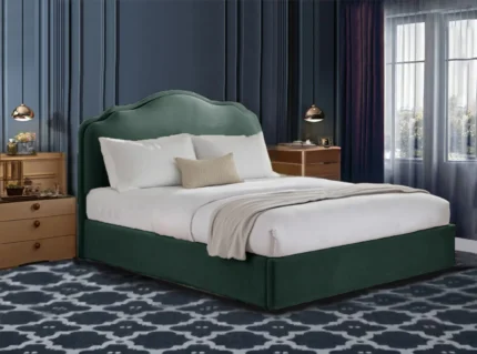 Wiltshire Ottoman Storage Bed – Deep Green